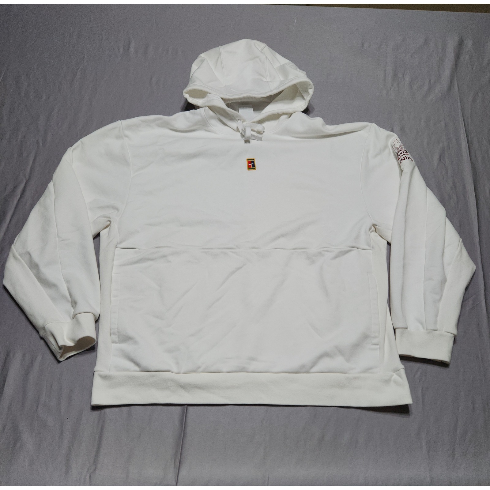 Nike Court Dri-Fit Tennis Hoodie Culver Tennis White Da5711-100 Mens Xl